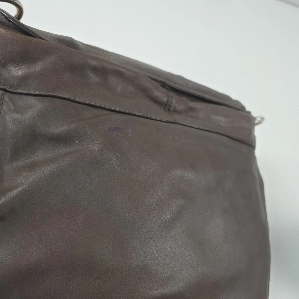 Coach Leather Shoulder Bag Womens Brown Hobo Zip Top Silver Hardware Style 14706 - Picture 13 of 16